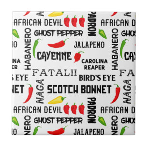 Carreau Chili Pepper Names épicé
