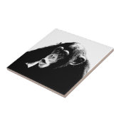 Carreau Chimpanzé Extraordinaire noir et blanc (Côté)