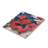 Carreau Chine New Year Dragon Papier coupé 2024 CerT3 (Côté)