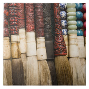 Carreau Chine, Shanghai. Brosses Chenghuang Miao