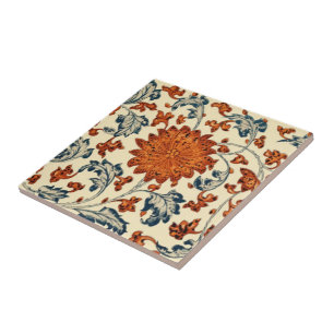 Carreau Chinois ~ Orange ~ Bleu ~ Blanc ~ * ~