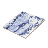 Carreau Chinoiserie bleue et blanche (Côté)