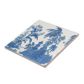 Carreau Chinoiserie bleue et blanche (Côté)