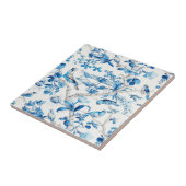 Carreau Chinoiserie bleue et blanche (Côté)