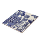 Carreau Chinoiserie bleue et blanche (Côté)