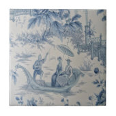 Carreau Chinoiserie bleue et blanche (Devant)