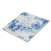 Carreau Chinoiserie Repro Delft Tile Bleue (Côté)