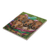 Carreau Chiots de teckel (Côté)