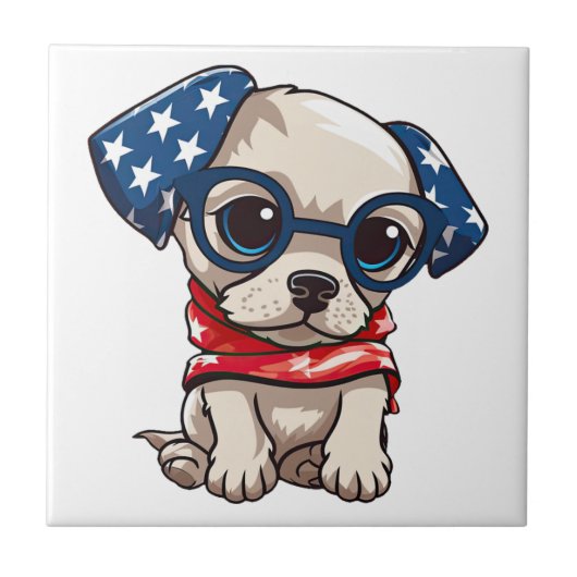 Carreau Chiots Patriotes - Style 13 (Devant)