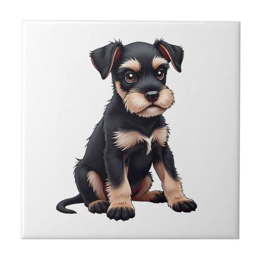 Carreau Chiots Schnauzer Nain (3) (Devant)