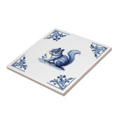 Carreau Chipmunk Delft Blue White Corners Bois Animaux (Côté)