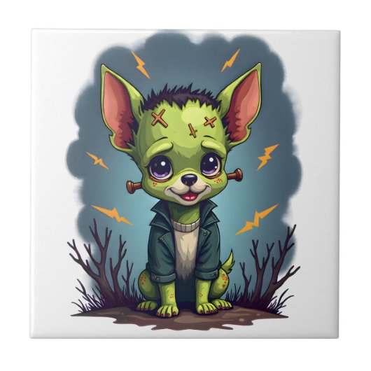 Carreau Choc de Chihuahua Frankenstein (Devant)