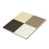 Carreau Chocolat Brown Crème Beige Tan (Côté)