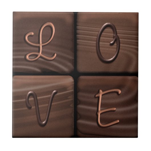 CARREAU CHOCOLAT LOVE TILE CADEAU POPULAIRE (Devant)