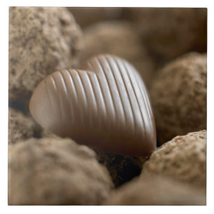 Carreau chocolat niché entre autres chocolats