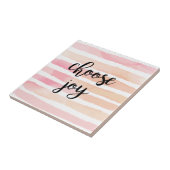 Carreau Choisissez Joy Citation Inspirationnelle Aquarelle (Côté)