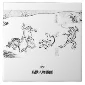 Carreau Chōjū-jinbutsu-giga , 鳥獣人物戯画 (Devant)