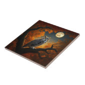 Carreau Chouette à cornes en automne (Côté)