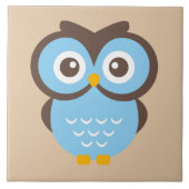 Carreau Chouette animée mignonne (Devant)