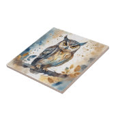 Carreau Chouette aquarelle (Côté)