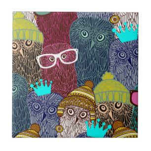 Carreau Chouette dans la couronne