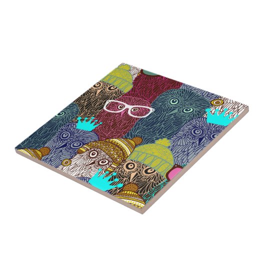 Carreau Chouette dans la couronne (Côté)