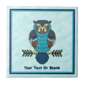 Carreau Chouette d'art populaire nordique (Devant)