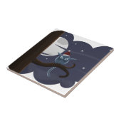 Carreau chouette de noël effrayant (Côté)