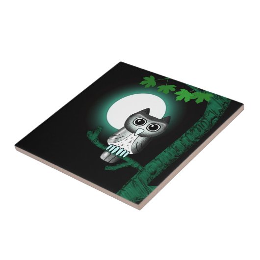 Carreau Chouette d'Halloween (Côté)