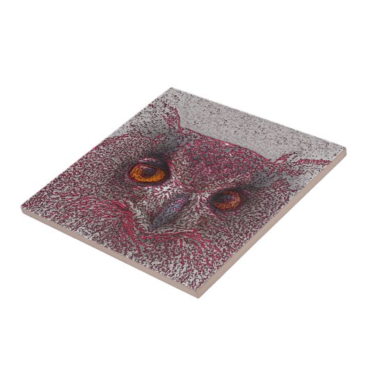 Carreau Chouette éthérée (Côté)