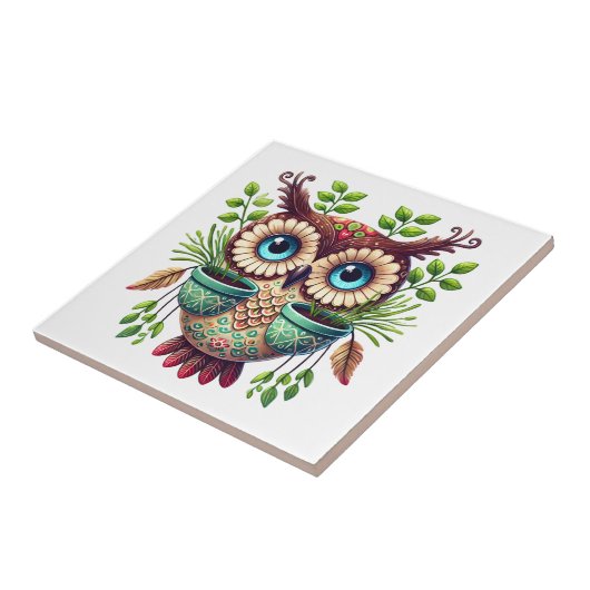 Carreau Chouette lunaire (Côté)