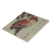 Carreau Chouette sur pin par Ichiryusai Hiroshige (Côté)