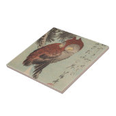 Carreau Chouette sur pin par Ichiryusai Hiroshige (Côté)