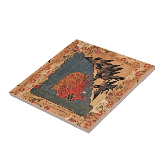 Carreau Chouettes à caps Renaissance indienne (Côté)