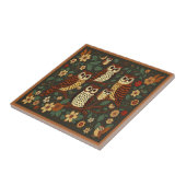 Carreau Chouettes Animaux De Forêt Tons Terribles Boho Rus (Côté)