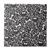 Carreau Chouettes et os (Devant)