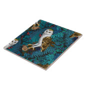 Carreau Chouettes, fougères, chênes et baies 3 (Côté)