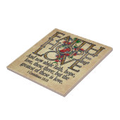 Carreau Chrétien élégant d'écriture sainte de bible (Côté)