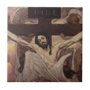Carreau Christ crucifié