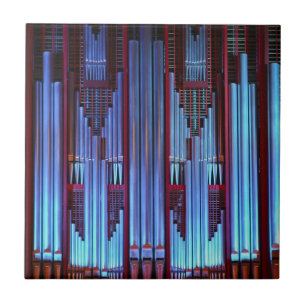 Carreau Christchurch Town Hall Tuyau d'orgue bleu