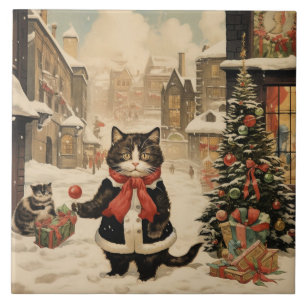 Carreau Christmas Kitty, Jour de la neige