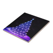 Carreau Christmas Party Pink Blue Tree Winter Black Rustic (Côté)