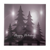 Carreau Christmas Party Pink Trees Holiday Winter Elegant (Devant)