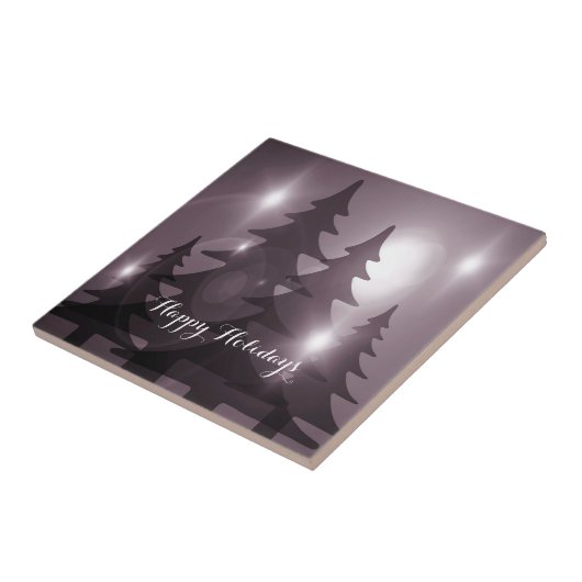 Carreau Christmas Party Pink Trees Holiday Winter Elegant (Côté)