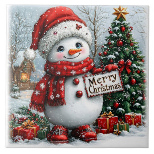 Carreau Christmas Snowman