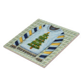 Carreau Christmas Tree Ugly Sweater Holiday Art Tile (Côté)