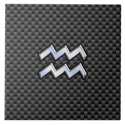 Carreau Chrome Aquarius signe zodiaque Styles de fibre de (Devant)