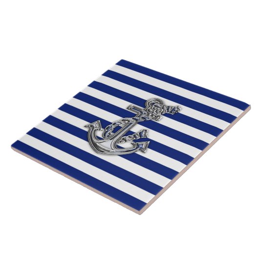 Carreau Chrome comme l'Ancre de corde sur les rayures (Côté)