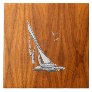 Carreau Chrome Regatta Voilier sur les styles de Veneer de