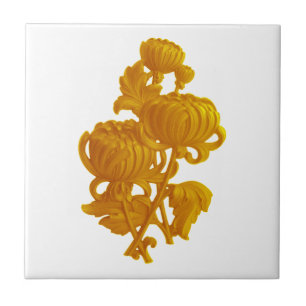 Carreau Chrysanthème jaune